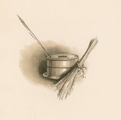 Charles Dickens" Penna och bläck (färglitografi) av Joseph Clayton (1856-1937) (after) Clarke