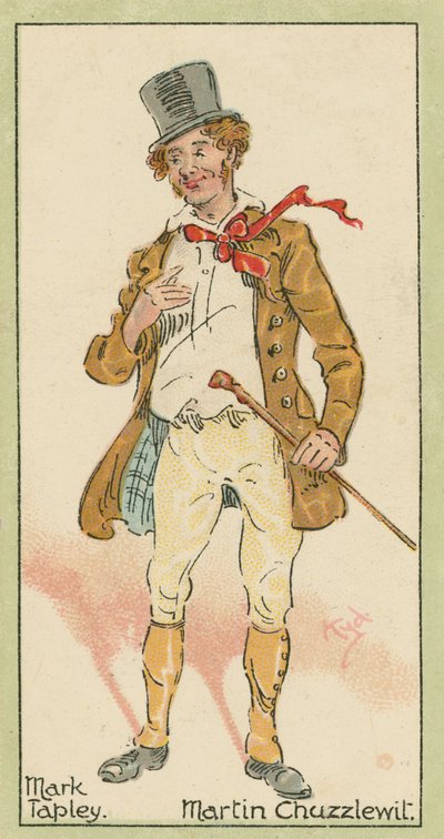 Mark Tapley, Martin Chuzzlewit (färglitografi) av Joseph Clayton (1856-1937) (after) Clarke