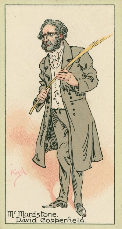 Mr Murdstone, David Copperfield (färglitografi) av Joseph Clayton (1856-1937) (after) Clarke