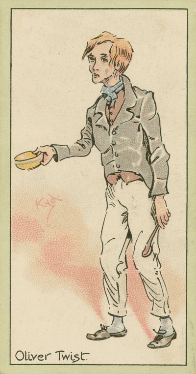 Oliver Twist (färglitografi) av Joseph Clayton (1856-1937) (after) Clarke