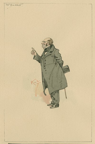 Mr Bucket, ca 1920-talet (penna och bläck med wc på papper) av Joseph Clayton Clarke