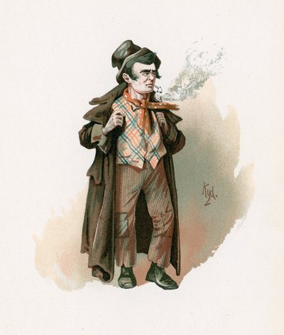 The Artful Dodger, illustration från "Character Sketches from Charles Dickens", c.1890 av Joseph Clayton Clarke