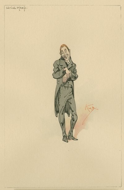 Uriah Heep, ca 1920-talet (penna och bläck med wc på papper) av Joseph Clayton Clarke