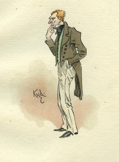 Uriah Heep från David Copperfield (bläck och wc på papper) av Joseph Clayton Clarke