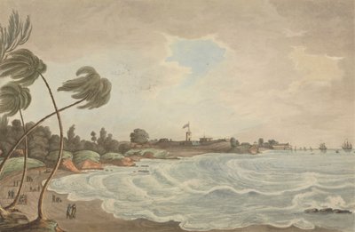 Bencooler Bay, Small Road & Wharf, Fort Marlborough, Sumakra, 1799 av Joseph Constantine Stadler