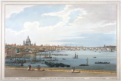 Blackfriars Bridge, London, 1795 av Joseph Constantine Stadler