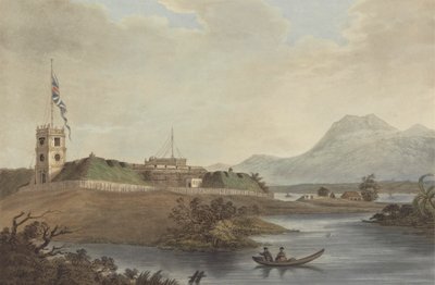 Fort Marlborough, Benkulen, Sumatra, 1799 av Joseph Constantine Stadler