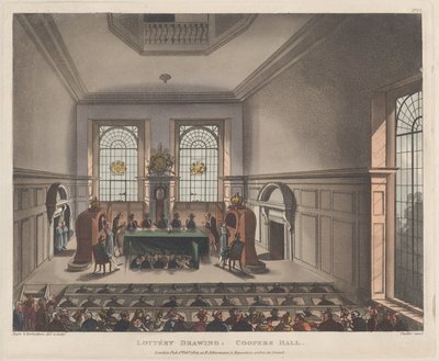 Lotteriteckning, Coopers Hall, 1 februari 1809., 1 februari 1809. av Joseph Constantine Stadler