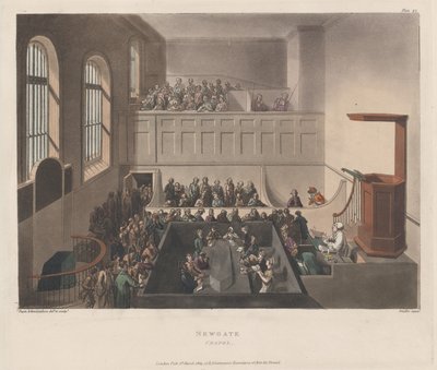 Newgate Chapel, 1809., 1809. av Joseph Constantine Stadler