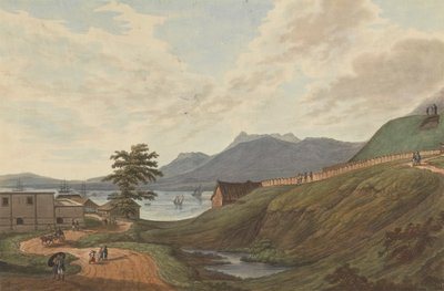 Spongy Lampu Hills Fort Marlborough, Bengkulu, Sumatra, 1799 av Joseph Constantine Stadler