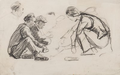 Sittande figurer av Joseph Crawhall