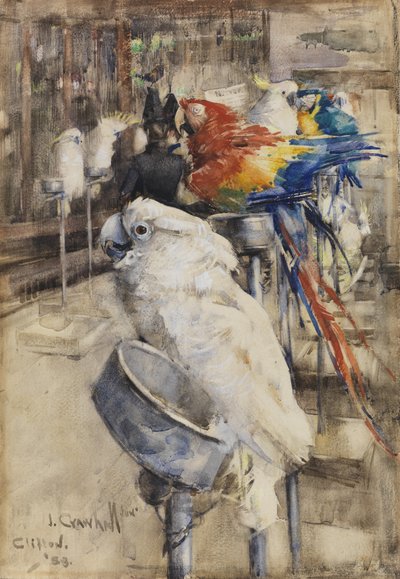 Aviary, Clifton av Joseph Crawhall