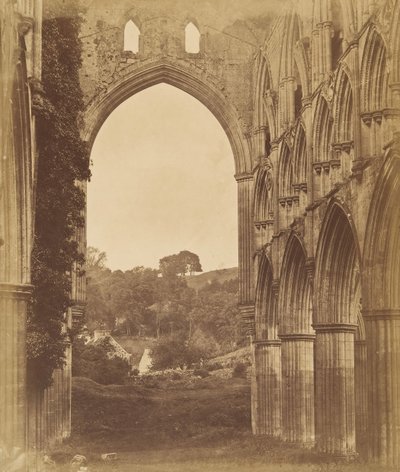 Rievaulx Abbey. Körens interiör, 1850-tal. av Joseph Cundall