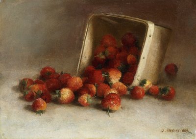 Låda med jordgubbar, 1897 av Joseph Decker