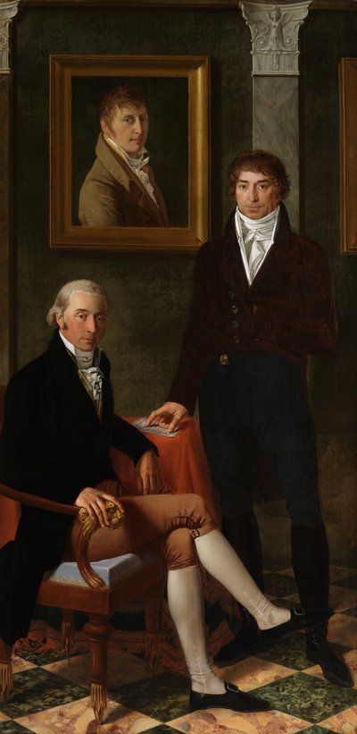 Vänskapsporträtt av konstnärerna François Wynckelman, François van der Donckt och Joseph Odevaere (olja på duk) av Joseph Denis Odevaere
