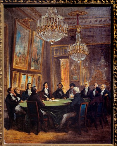 Hertigen av Orleans undertecknade kungörelsen av kungadömets generallöjtnant den 31/07/1830 vid det kungliga slottet Louis Philippe d