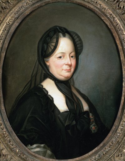 Porträtt av Marie Therese av Österrike, kejsarinna och drottning av Ungern och Böhmen (olja på duk av Joseph Ducreux
