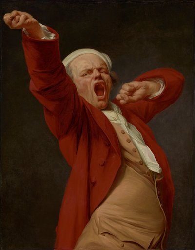 Självporträtt,gäspande, från 1783 (olja på duk) av Joseph Ducreux