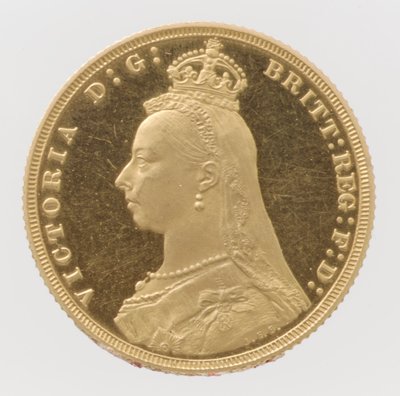 Queen Victoria Jubilee Head bevis suverän, 1887. av Joseph Edgar Boehm