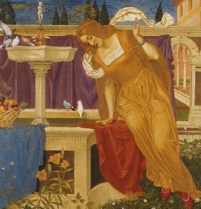 Skönhet att se bilden av hennes hem i fontänen av Joseph Edward Southall