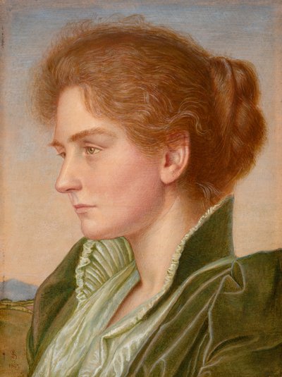 Gertrude Southall (akvarell med kroppsfärg och gummi arabicum, förhöjd med guld) av Joseph Edward Southall