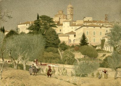 I Toscana, 1906 (wc på papper) av Joseph Edward Southall