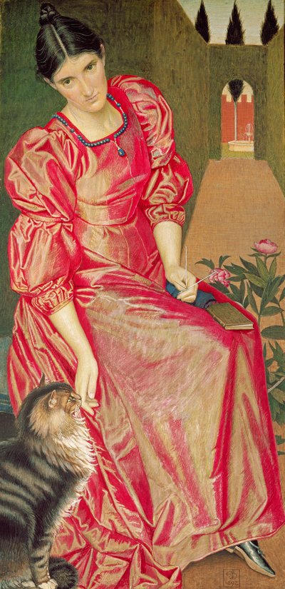 Den instängda trädgården, 1898 (wc) av Joseph Edward Southall