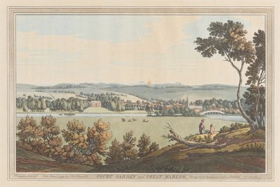 Court Garden och Great Marlow av Joseph Farington