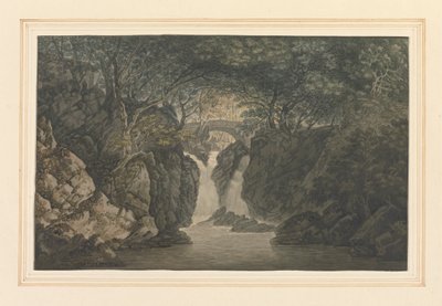 Nedre vattenfallet Rydal av Joseph Farington