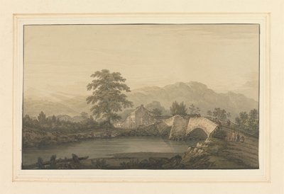 Nej. Ingång till Keswick & Bridge av Joseph Farington