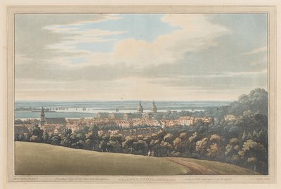 Utsikt över Greenwich och nedför floden, 1795 (akvatint) av Joseph Farington