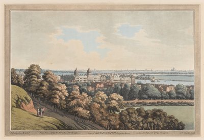 Utsikt över Greenwich och uppför floden av Joseph Farington
