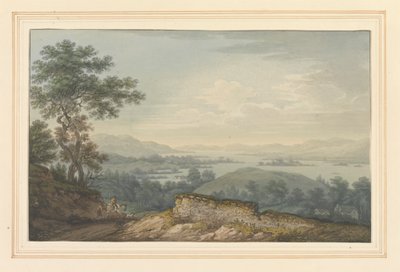 ウィンダミアとグレート アイランドの景色スウェーデン語 av Joseph Farington