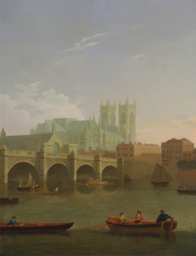 Westminster Abbey och Bridge av Joseph Farington