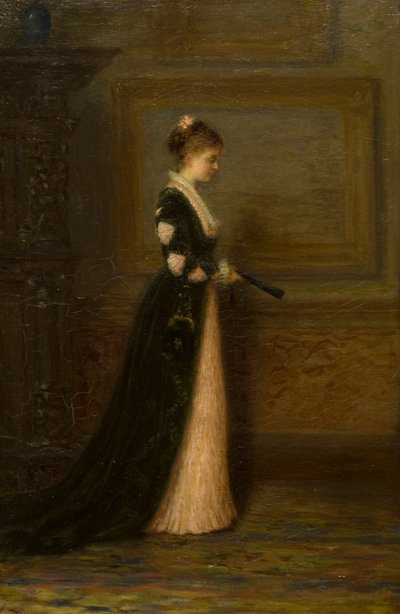 Porträtt av en dam (olja på duk) av Joseph Farquharson