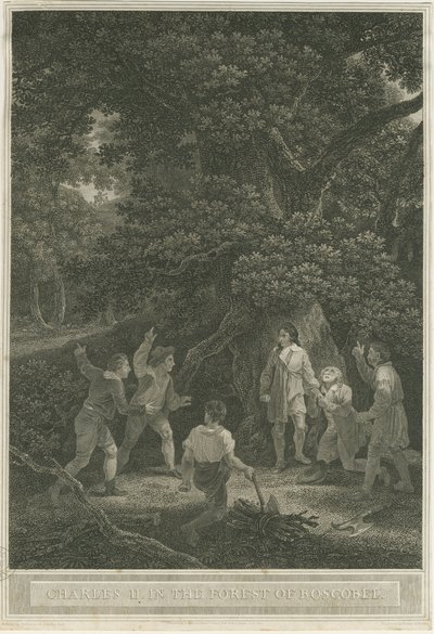 Boscobel - The Royal Oak: gravyr, apr 1800 av Joseph Farrington