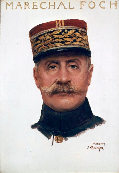 Porträtt av marskalk Ferdinand Foch av Joseph Felix Bouchor