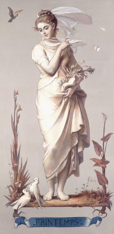 De fyra årstiderna - Printemps, 1873-74 av Joseph Felon