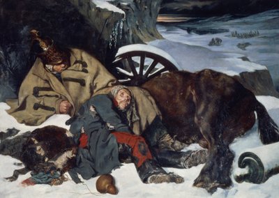Scen från reträtten från Ryssland av Joseph Fernand Boissard de Boisdenier