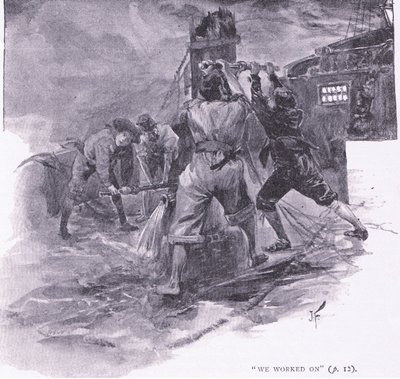 Han arbetar på (litho) av Joseph Finnemore