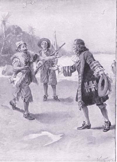 Kastade armarna utomlands och kom fram för att omfamna mig (litho) av Joseph Finnemore