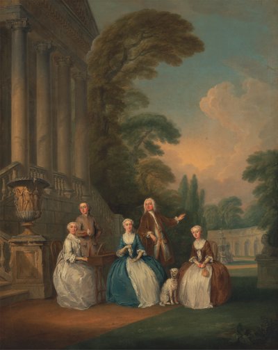 Porträtt av en familj av Joseph Francis Nollekens