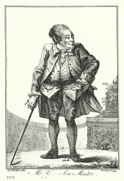 Mr Y, His Master (gravyr) av Joseph Franz von (after) Goez