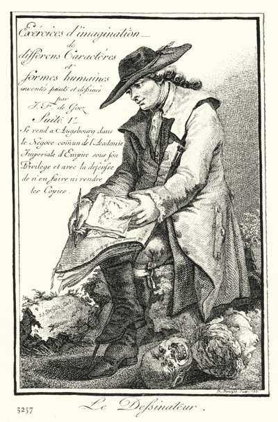 Tecknaren (gravyr) av Joseph Franz von (after) Goez