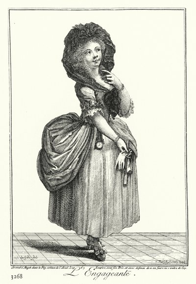 The Charming Girl (gravyr) av Joseph Franz von (after) Goez