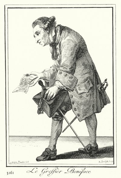 Kontorist Bonifatius (gravyr) av Joseph Franz von (after) Goez