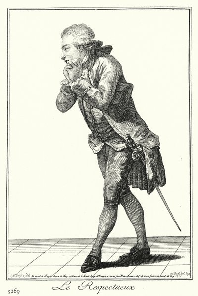Den respektfulla mannen (gravyr) av Joseph Franz von (after) Goez