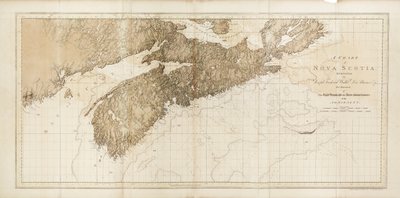 En karta över Nova Scotia av Joseph Frederick Wallet DesBarres