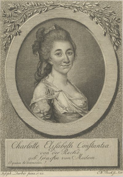 Porträtt av Elisa von der Recke 1754-1833, 1783. av Joseph Friedrich August Darbes