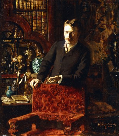 En gentleman i ett interiör, 1881 av Joseph-Gabriel Aubrun